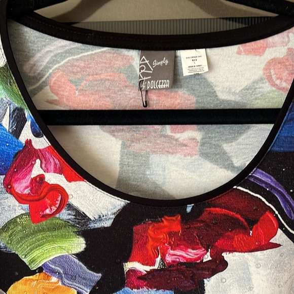 NWOT Simply Art by Dolcezza Embellished Asymmetrical Tunic Large - Picture 2 of 5